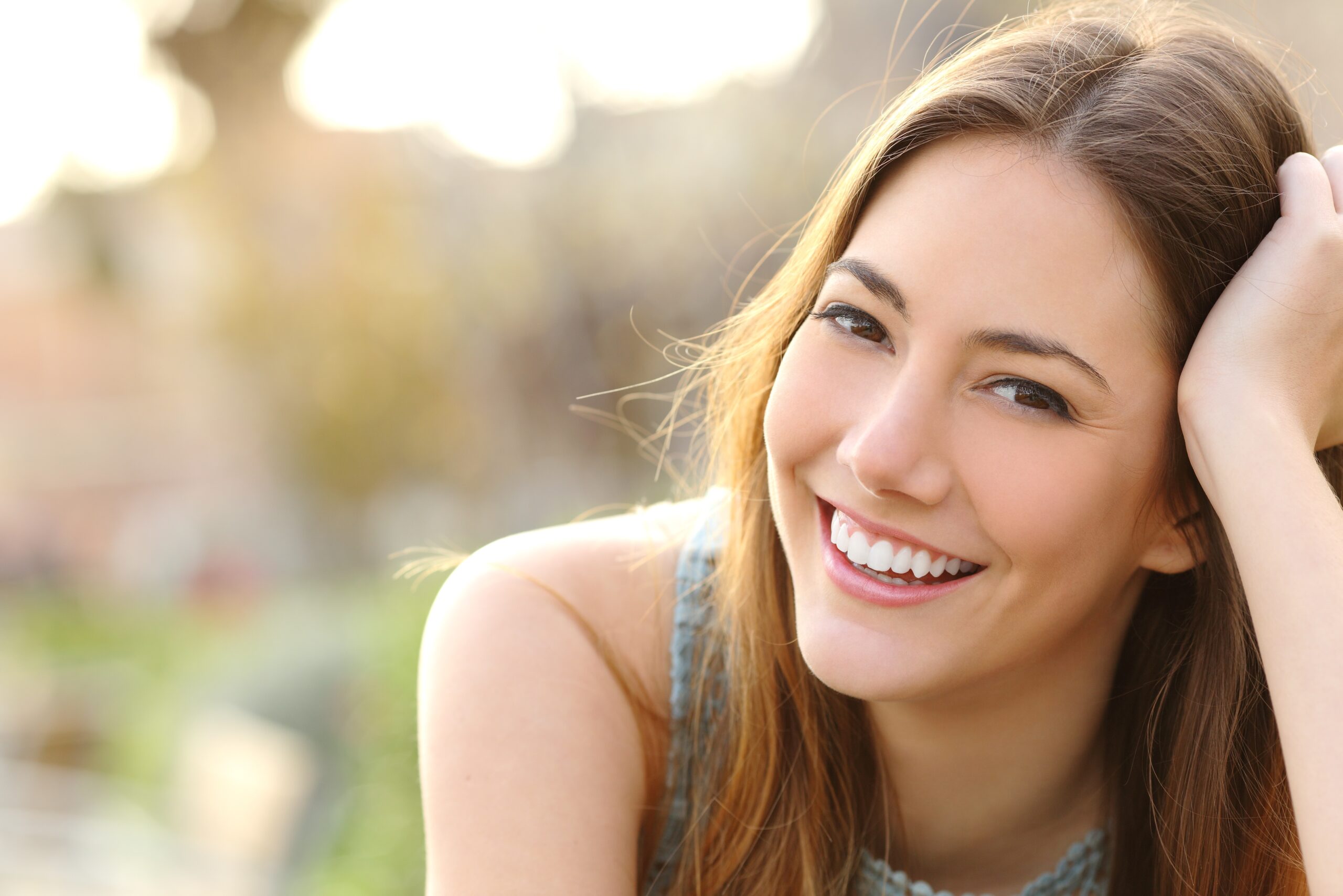 woman smiling to camera